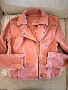 Marrakech | Pink Cotton Moto Jacket